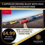 Five Supercar Driving Blast with High Speed Passenger Ride
