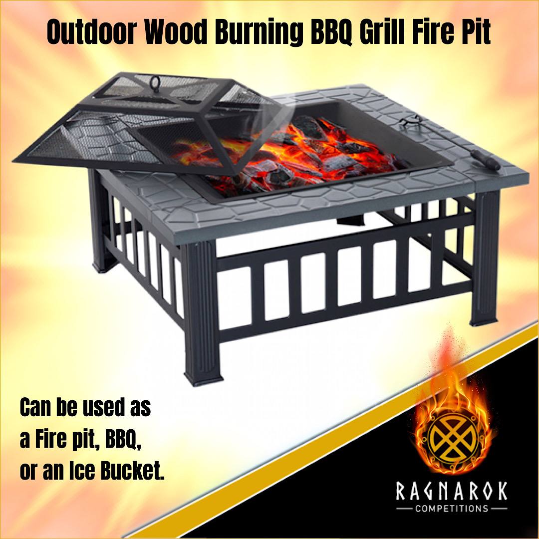 Outdoor Wood Burning BBQ Grill Fire Pit - Ragnarok Competitions