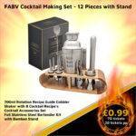 FABV Cocktail Making Set - 12 Pieces with Stand - Image 2