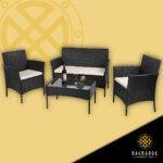4 piece Rattan Garden Furniture Set