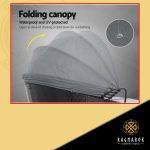 Round Rattan Wicker Patio Garden Furniture Daybed-Grey - Image 3