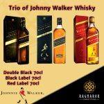 Trio of Johnnie Walker Whisky