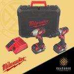 MILWAUKEE 18V 2 X 4.0AH LI-ION Red-lithium Cordless twin pack