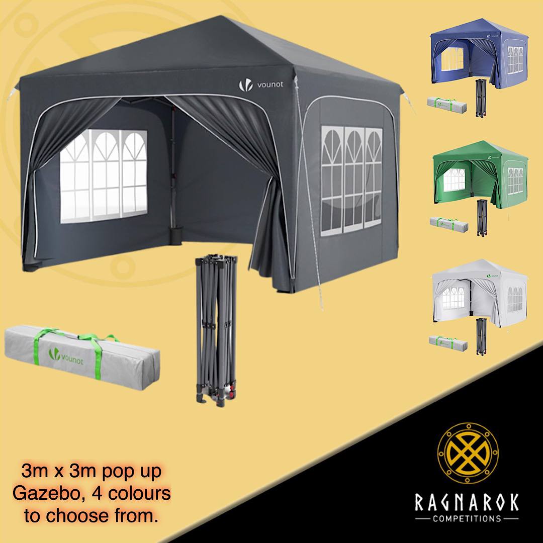 3m x 3m pop up waterproof gazebo with sides