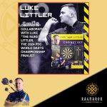 Luke Littler Target Darts Player Dartboard and Cabinet Set - Image 6