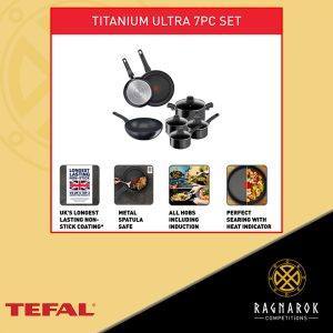 Tefal Titanium Ultra Plus Induction Non-stick 7pc Pan Set - Image 6