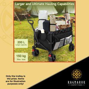 Aptliton Festival Trolley, 200L Folding Trolley, 150kg Heavy Duty - Image 3