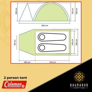 Coleman Tent Darwin 2 Person Compact Lightweight Dome Tent - Image 7