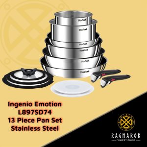 Tefal Ingenio Emotion 13 Piece Pan Set - Stainless Steel