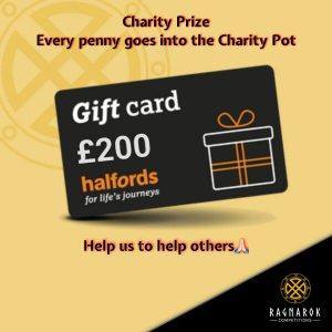 Charity Prize - £200 Halfords Gift Card