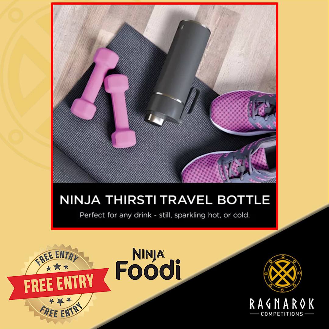 Free Draw - Ninja Water Bottle 700ml Grey - Image 4