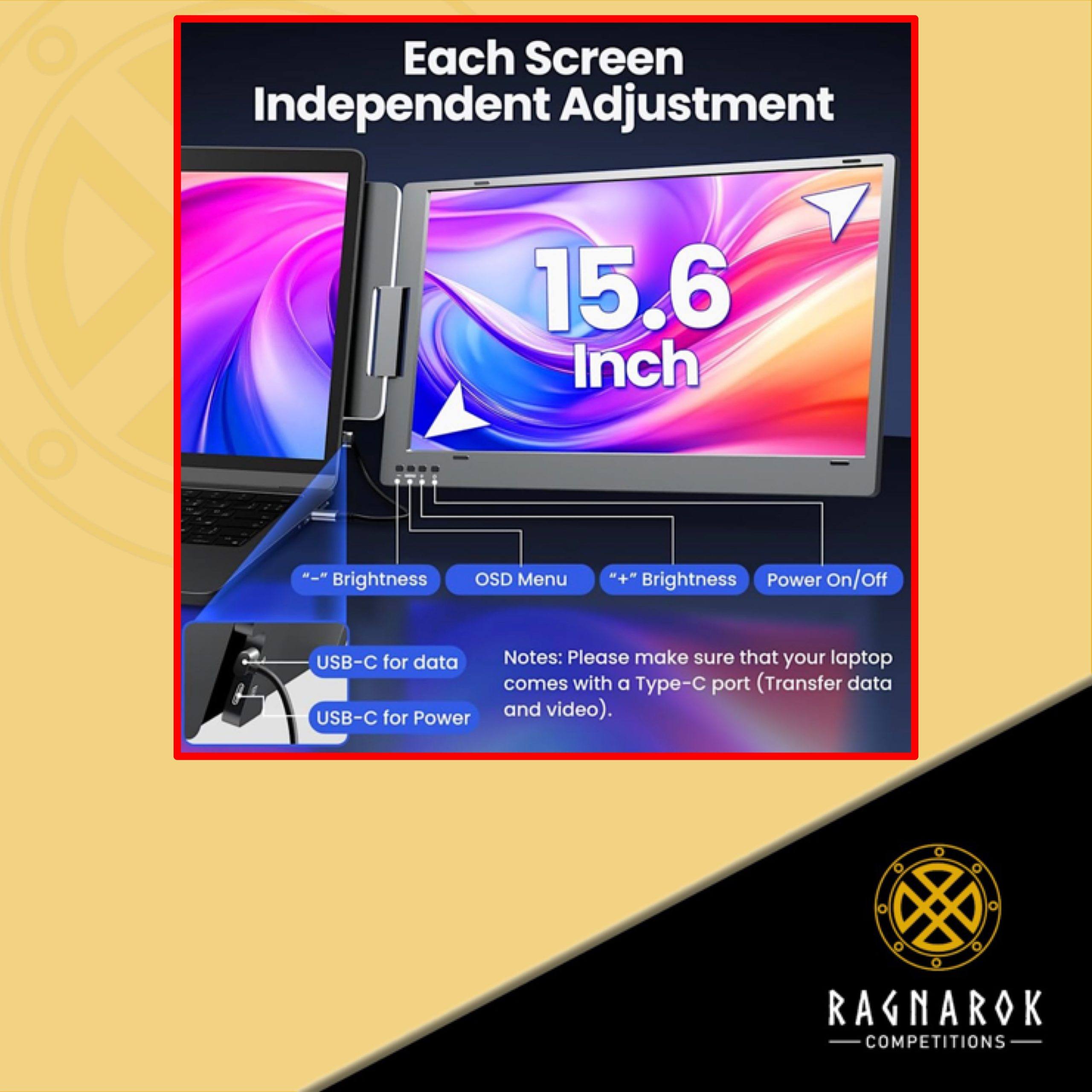 KPKUE 15.6" Laptop Screen Extender Monitor - Image 7