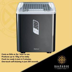 Countertop Ice Cube Maker - 2L, 15kg Daily Output - Black