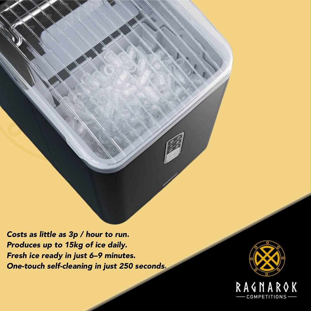 Countertop Ice Cube Maker - 2L, 15kg Daily Output - Black - Image 2