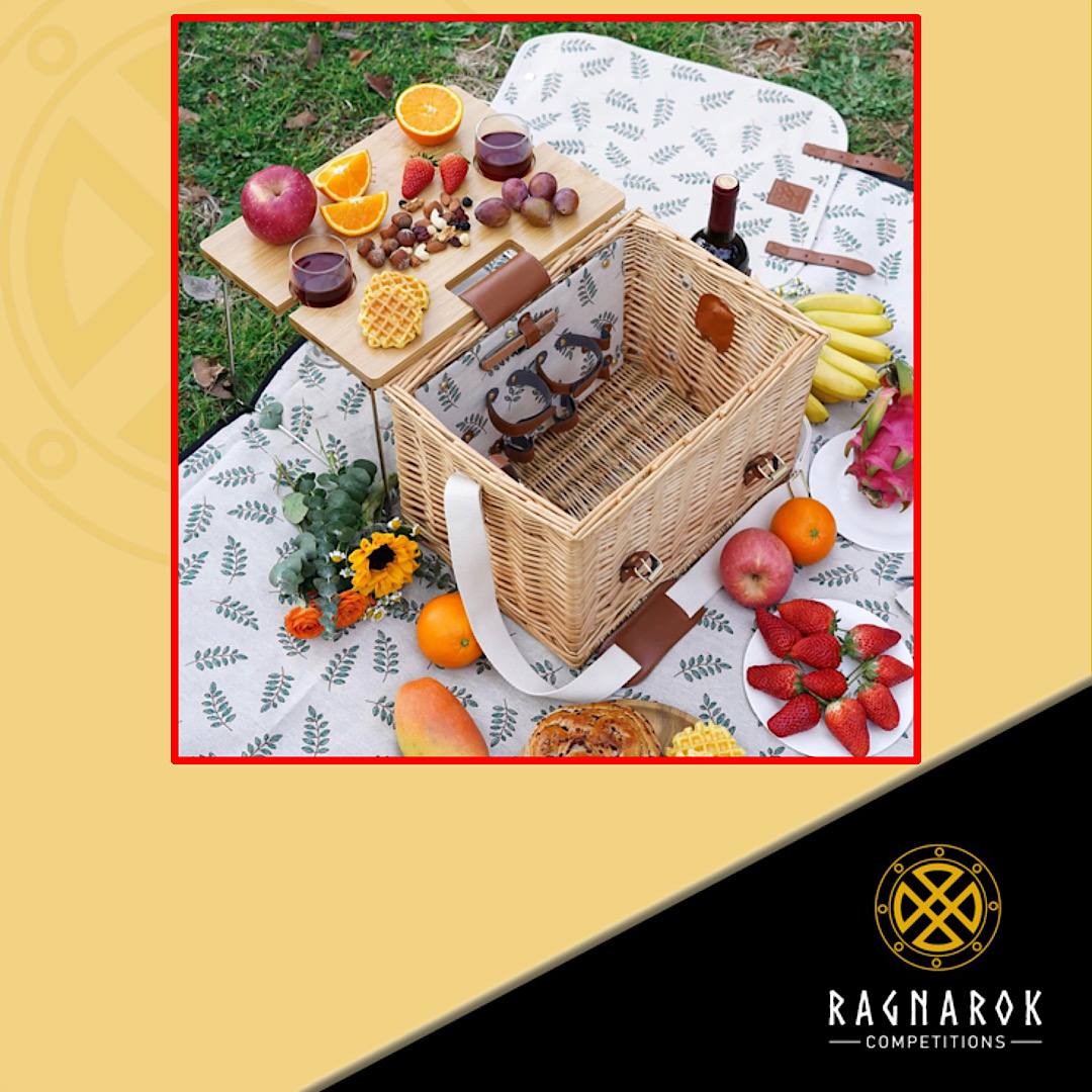 WILLOW WEAVE Picnic Basket Set - Image 8