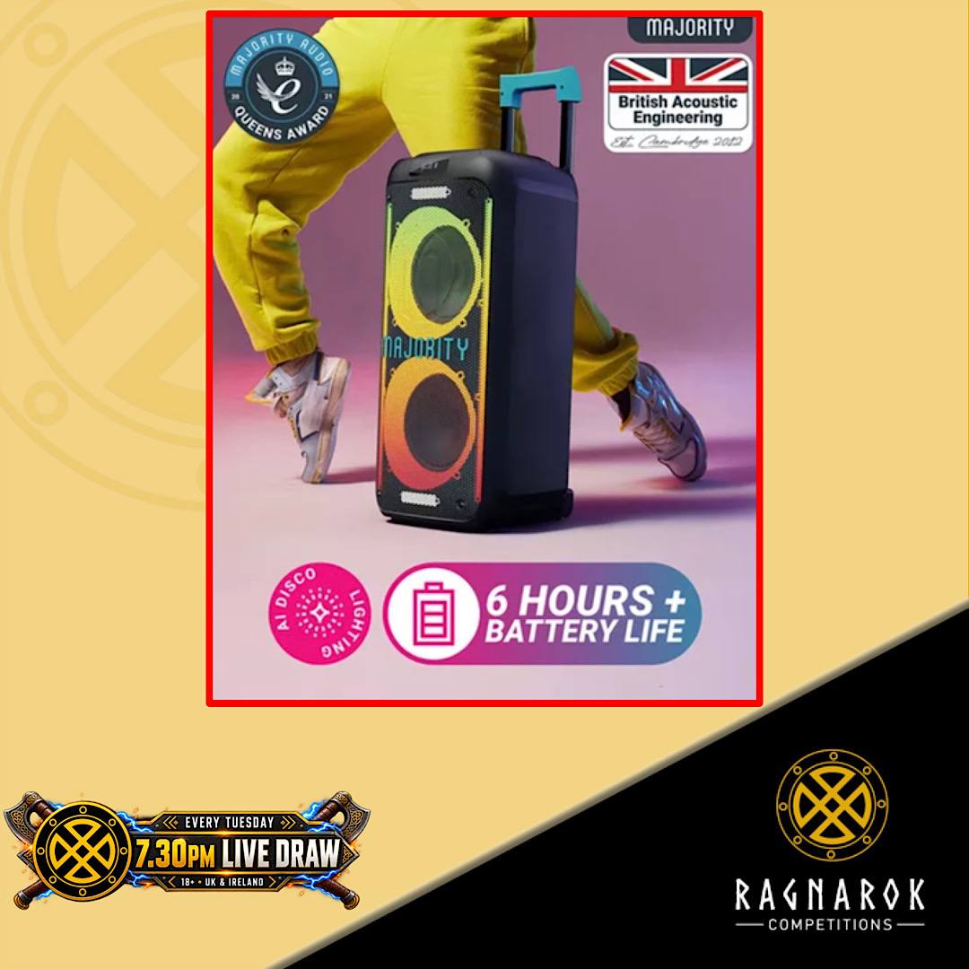 MAJORITY Pulse 3 Portable Bluetooth Megasound Party Speaker - Image 4