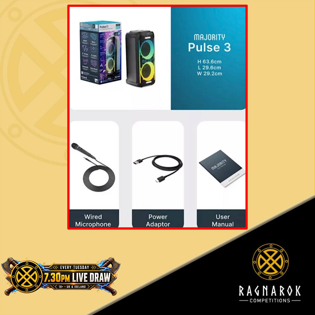 MAJORITY Pulse 3 Portable Bluetooth Megasound Party Speaker - Image 7