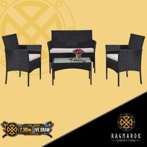 Yaheetech 4 Pieces Outdoor Rattan Garden Furniture Set #3