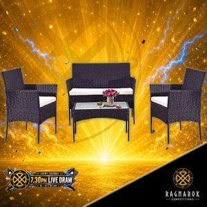 Yaheetech 4 Pieces Outdoor Rattan Garden Furniture Set #3